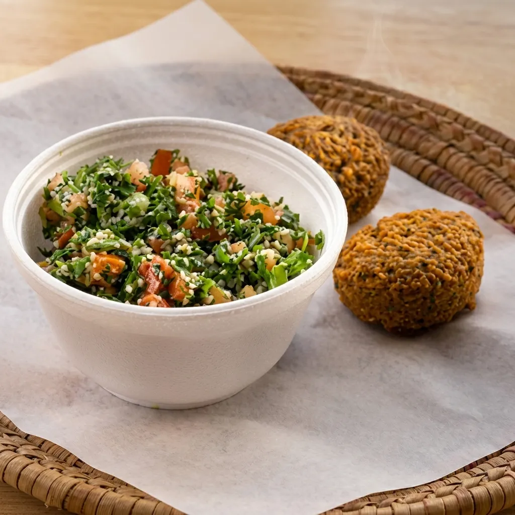 Fresh tabouli salad at Calgary Shawarma, Calgary NE